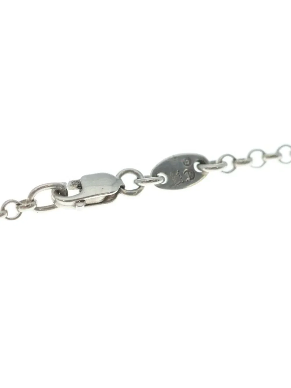 Chrome Hearts Safety Pin Roll Chain Silver Necklace